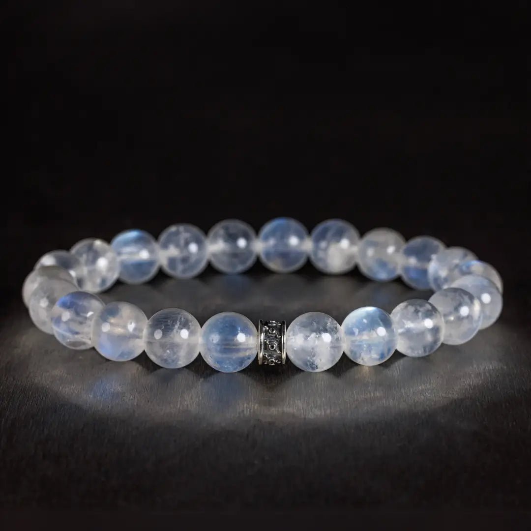 Rainbow White Moonstone Bracelet IV (8mm)