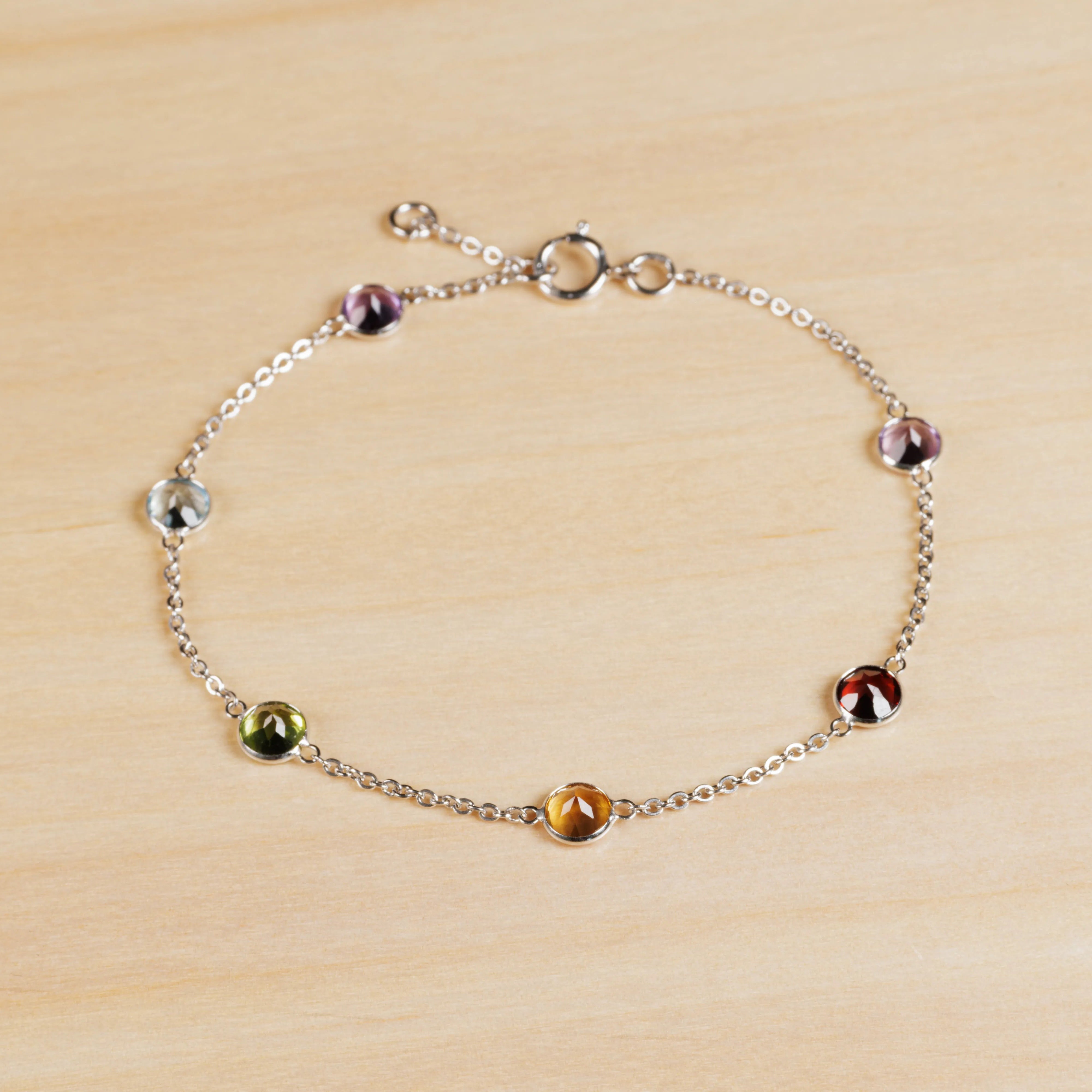 White Gold Multicolor Bracelet I (5mm)