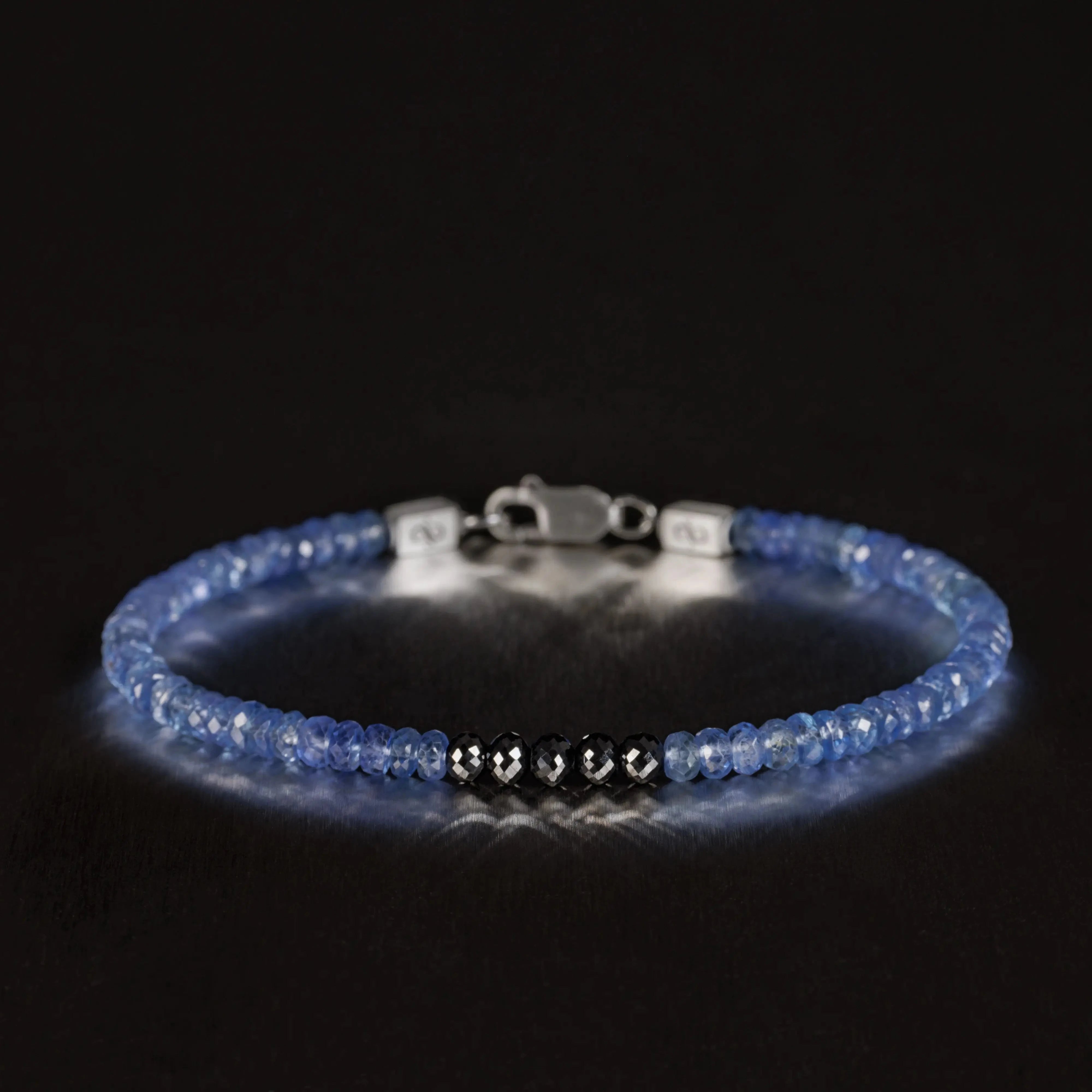 Black Diamond - Blue Sapphire Bracelet I (4mm)