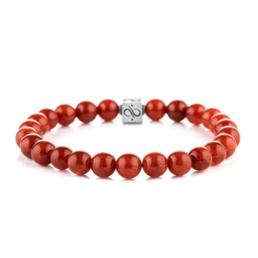 Red Crackle Agate Bracelet I (8mm)