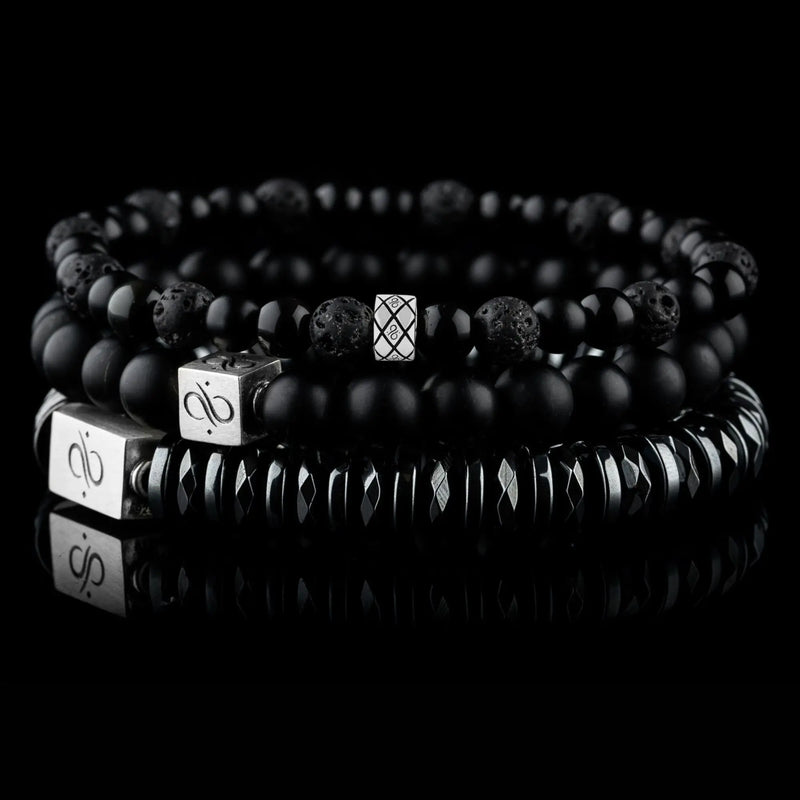 Black Bracelet Bundle (6, 8 & 10mm)