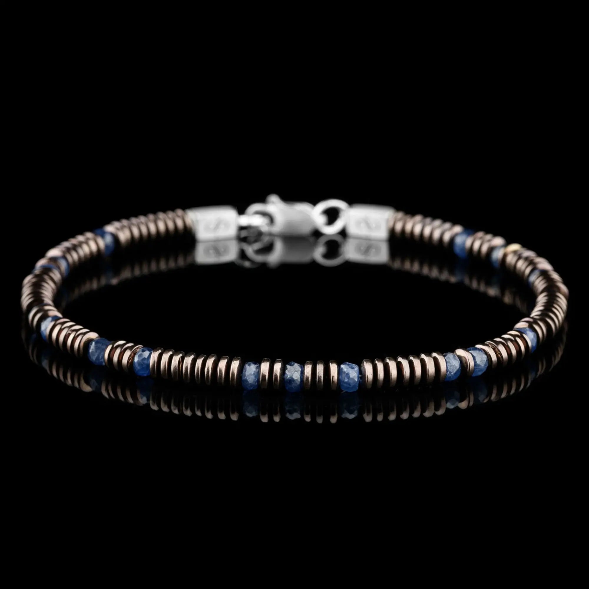 Pulsera de Zafiro Azul – Hematita XII (3.5-4mm)