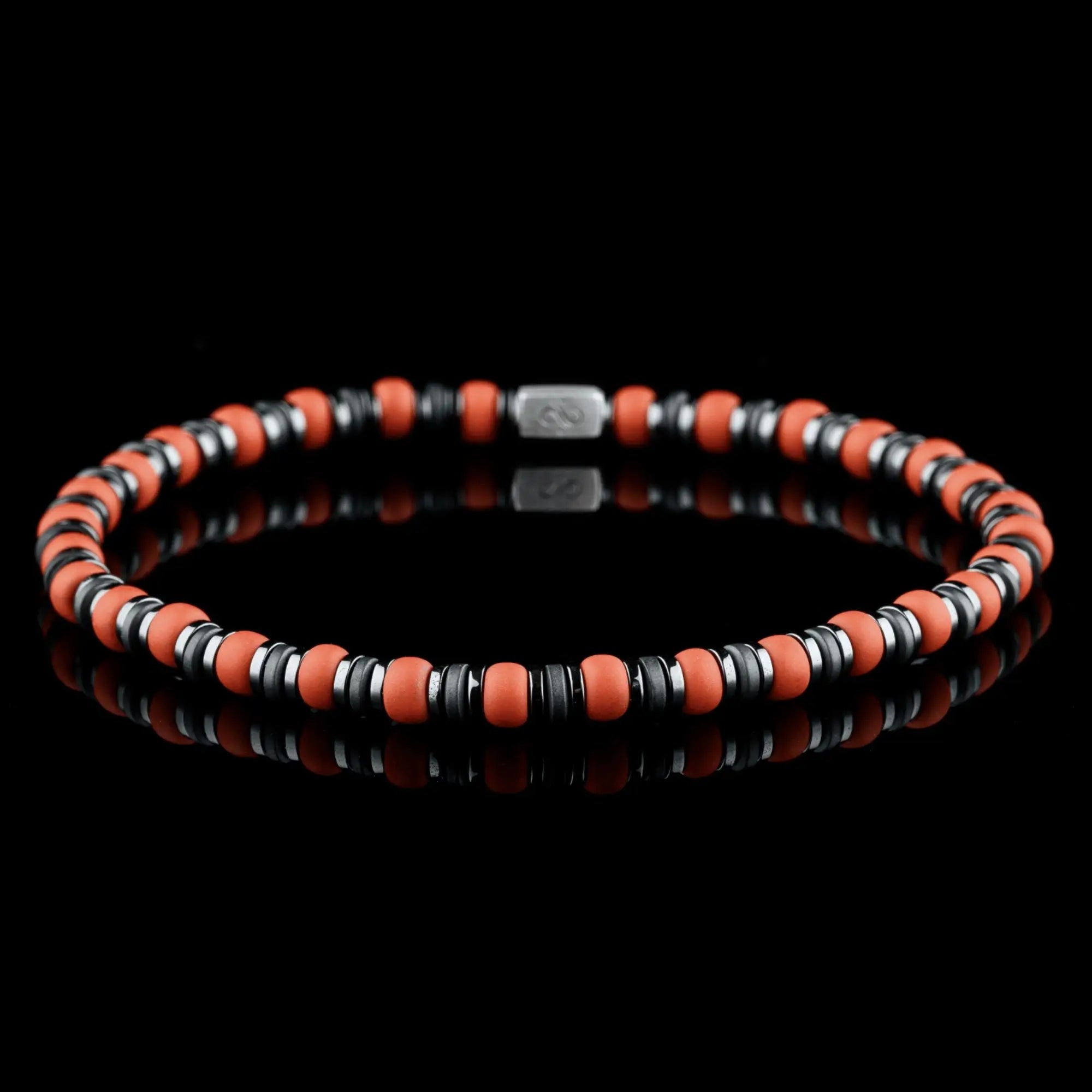 Hematita - Pulsera Naranja XV (4mm)