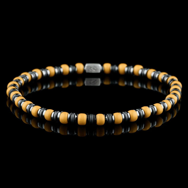 Hematite - Yellow Bracelet XVI (4mm)