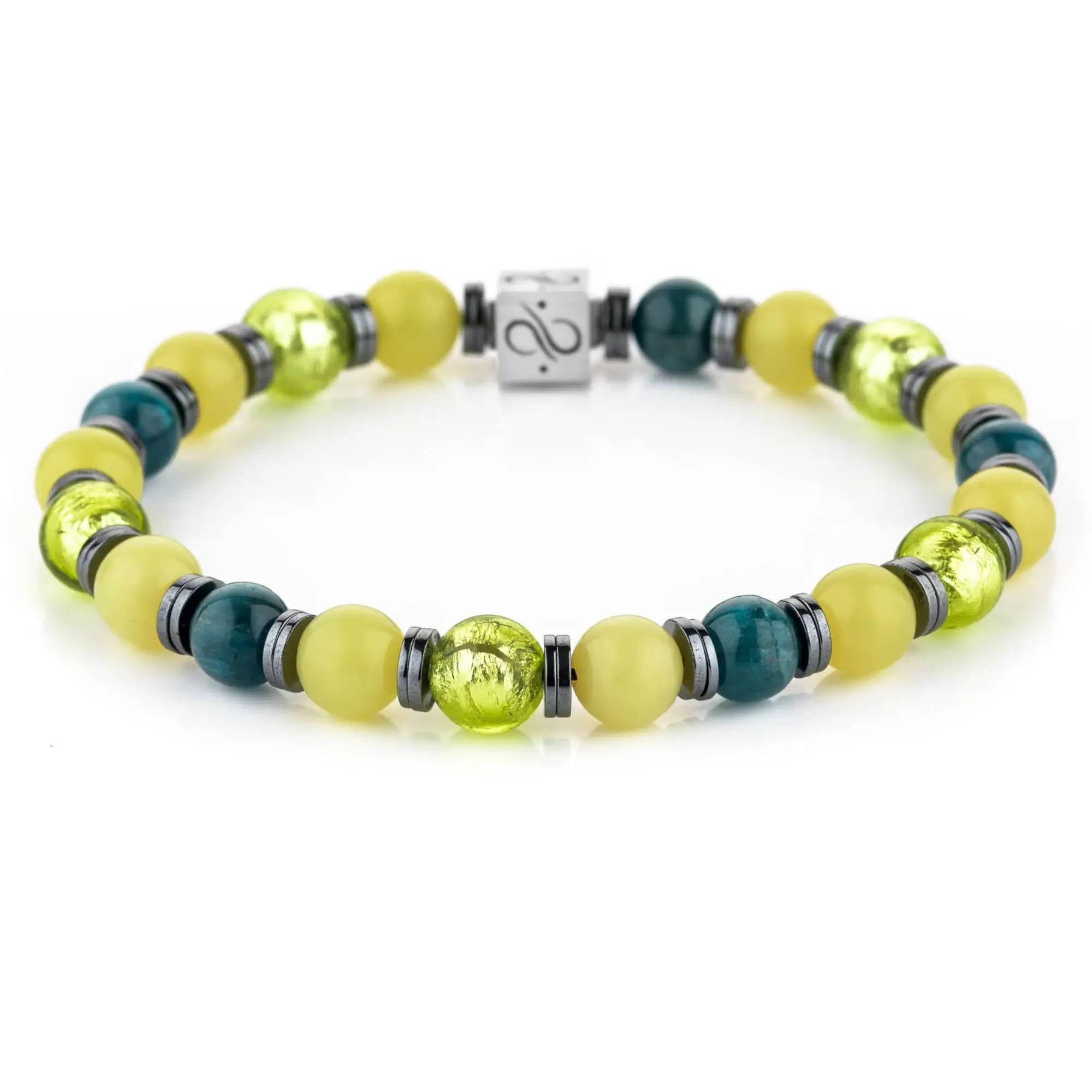 Murano Lime - Serpentine/Agate Bracelet I (8mm)