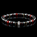 Red Garnet - Carnelian - Smoky Quartz Bracelet I (6mm)