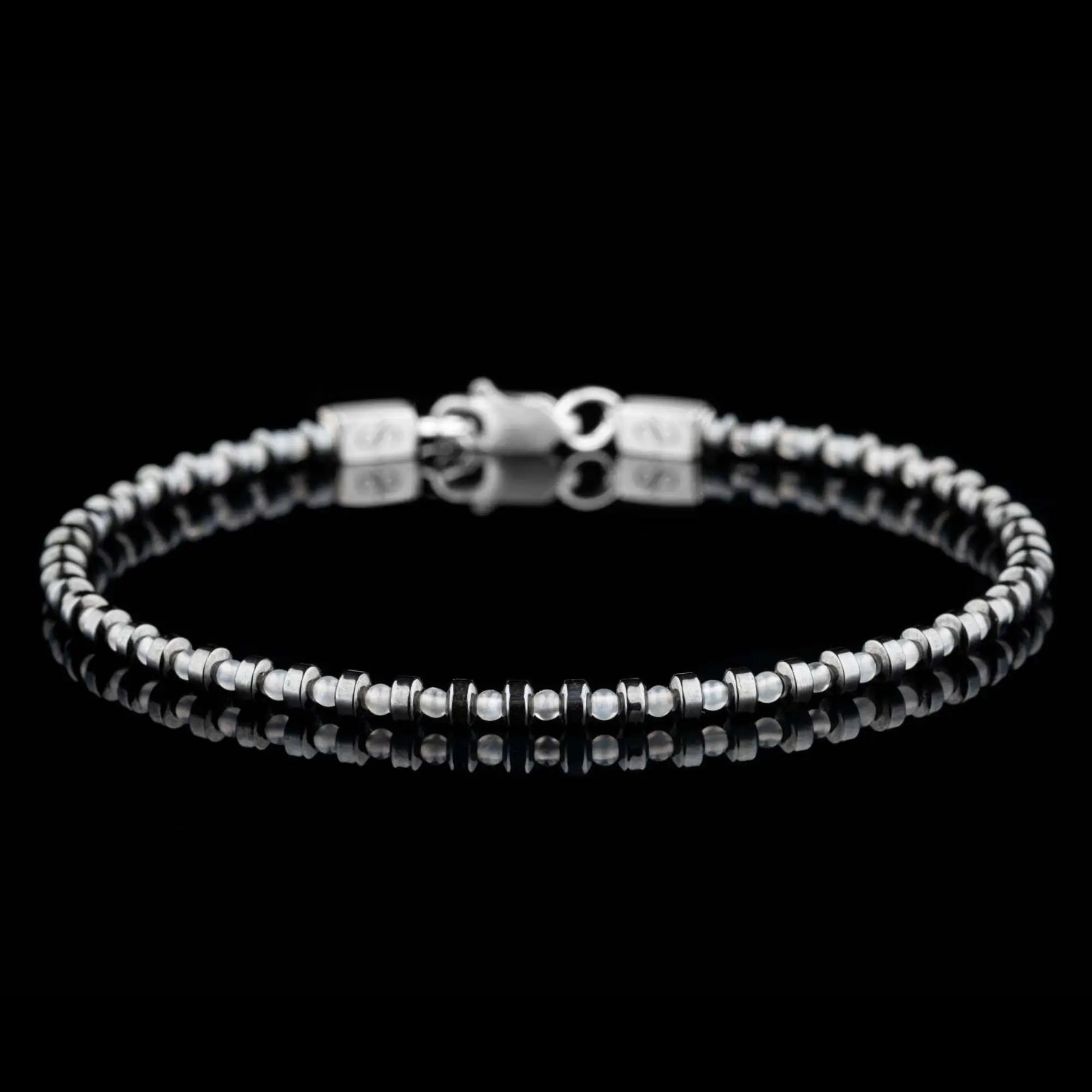 White Moonstone Bracelet VII (2mm)