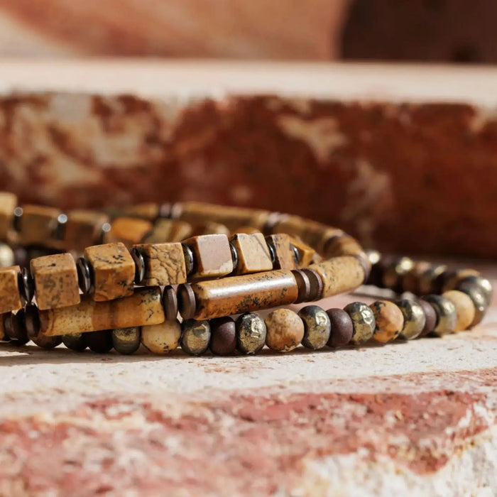 Landscape Jasper Bracelet X (4mm) - Secondary Specimen