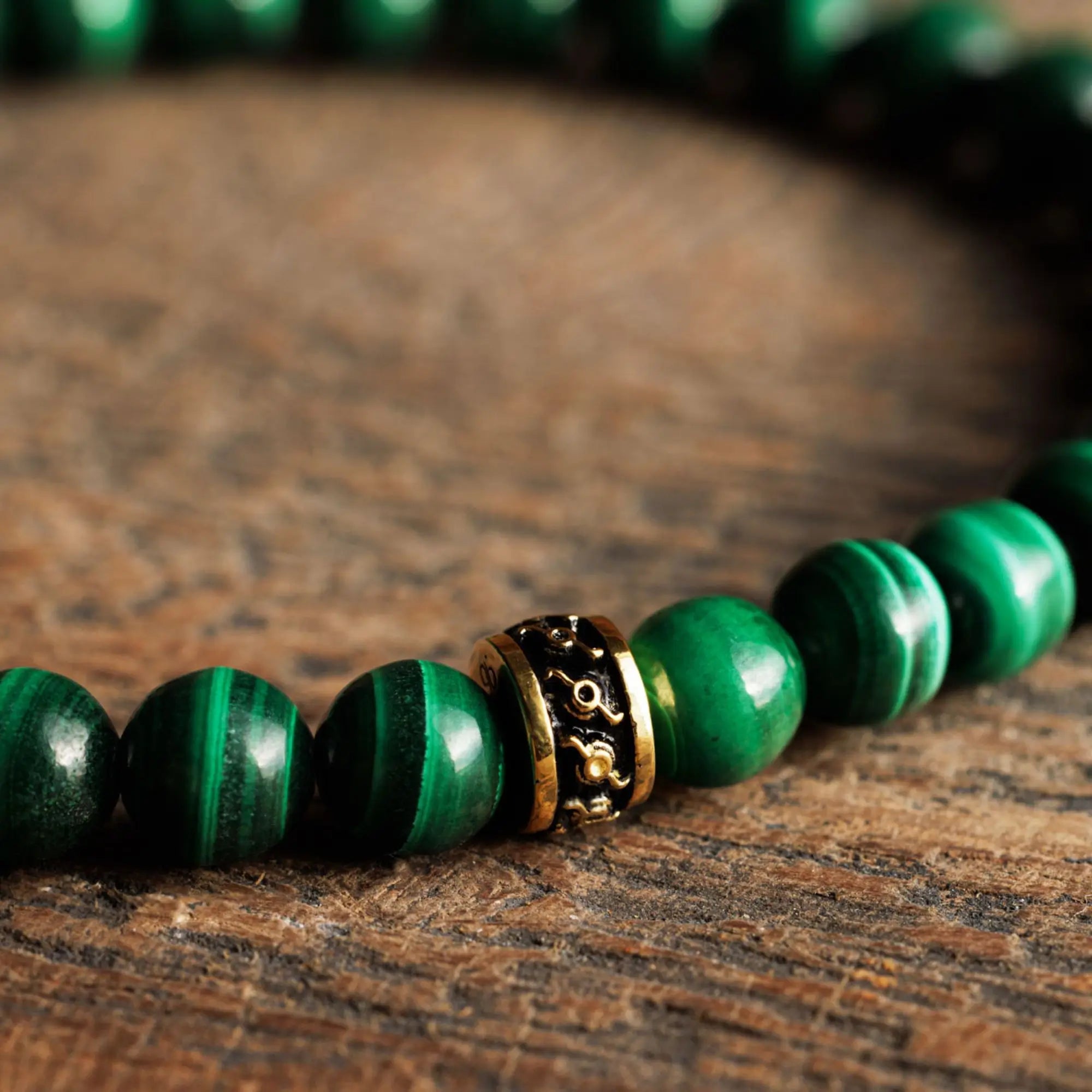 Malachite Gold Bracelet I (6mm)