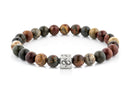 Classic Multicolor Picasso, 8mm, Silver bracelet (1384754315323)
