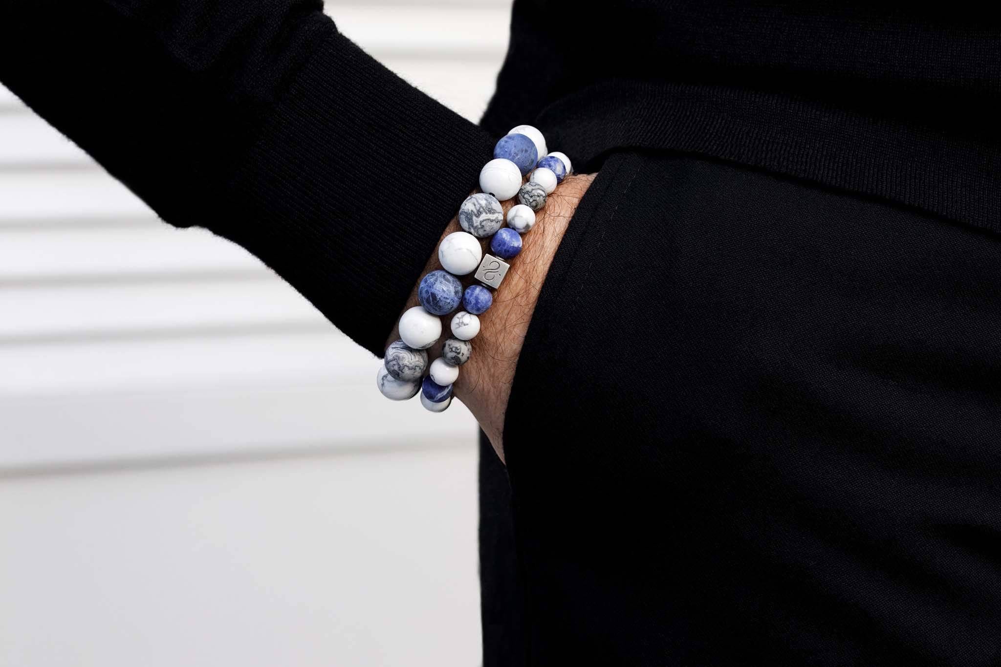 Classic Mixed Quattuor, 8mm, Silver bracelet (534920495163)